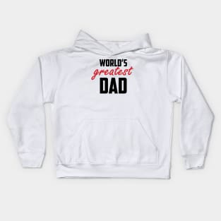 World's Greatest Dad Red and Bold Kids Hoodie